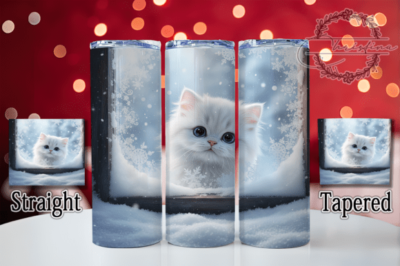 3D Adorable Kitten Tumbler