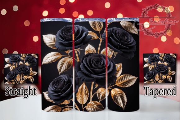 3D Black Gold Rose Tumbler: A Stylish and Practical Design for Drinkware Projects