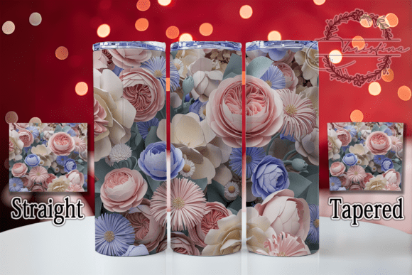 3D Elegant Vibrant Rose Tumbler: Elevating Drinkware Design with Digital Precision
