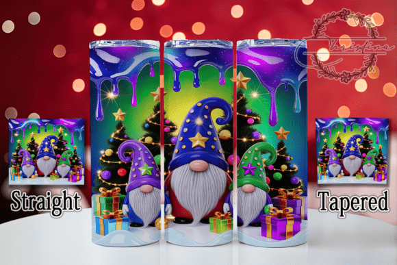 3D Festive Christmas Gnome Tumbler