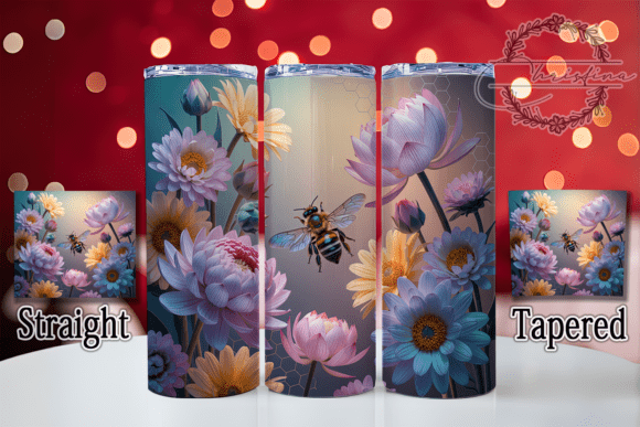 3D Floral Bee Tumbler: Elevating Your Drinkware Projects with Digital Design