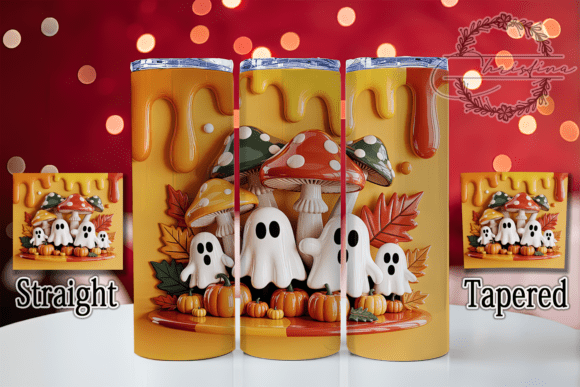 3D Haunted Mushroom Ghost Tumbler Wrap: A Creative Solution for Modern Drinkware Design