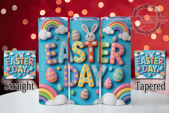 3D Inflated Bunny Egg Tumbler