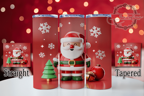 3D Jolly Santa Christmas Tumbler: A Stylish and Practical Design for Drinkware Projects