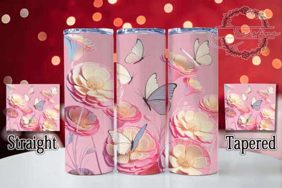 3D Pink Butterfly Blossom Tumbler: A Digital Design Guide for Custom Drinkware