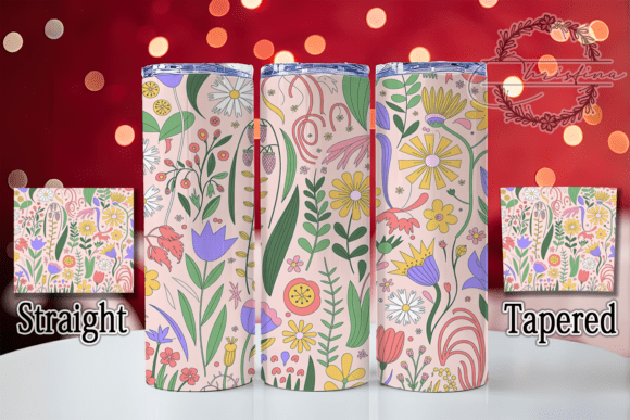 3D Puffy Floral Tumbler