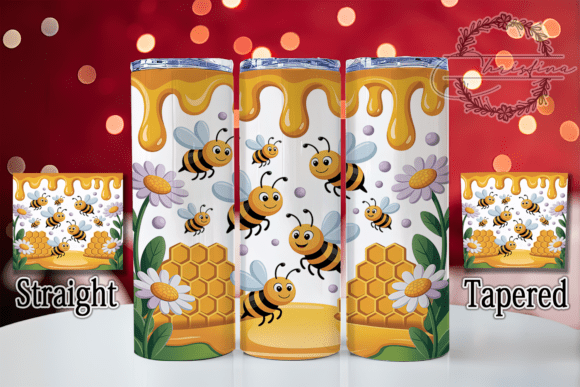 3D Puffy Honey Bee Tumbler