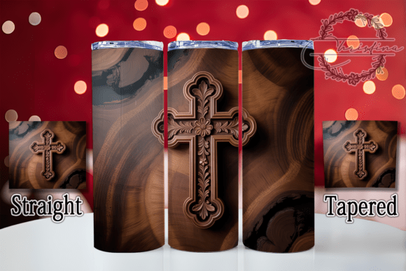 3D Rustic Faith Cross Tumbler