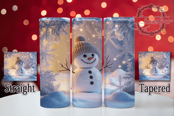 3D Snowman Christmas Tumbler: A Digital Asset for Holiday Creativity