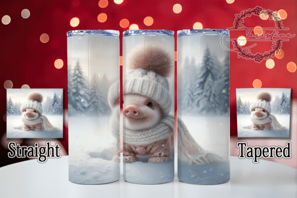 Bring Festive Cheer with the 3D Christmas Piglet Tumble Design