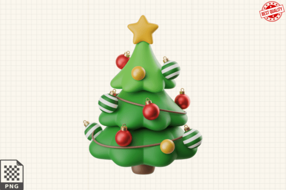 Christmas 3D Christmas Tree Clipart PNG: A Versatile Design for Creative Projects