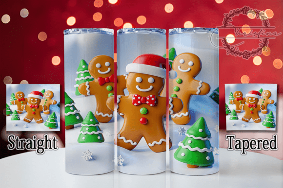 Elevating Seasonal Branding with the 3D Gingerbread Christmas Cookie Tumbler Design