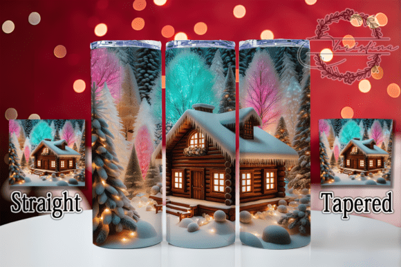 Embracing the Chill: A Comprehensive Guide to the 3D Snowy Winter Cabin Tumbler Design