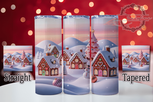 Pink 3D Pink Gingerbread House Tumbler