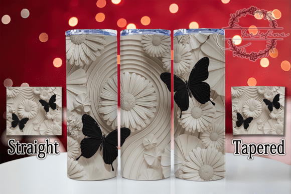 The Strategic Advantage of the 3D Monochrome Butterfly Tumbler in Modern Custom Drinkware