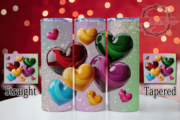 Transforming Drinkware with the 3D Colorful Heart Tumbler Design